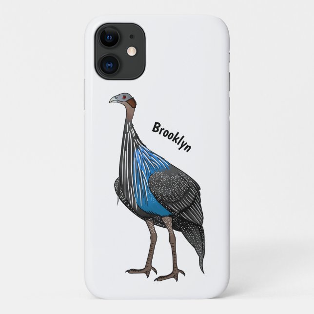 Coques Case-Mate iPhone illustration de dessin animé d'oiseau pintade vult (Dos)