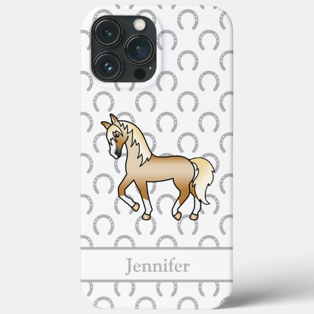 Coques Case-Mate iPhone Illustration de dessin animé mignon de cheval trot (Verso)