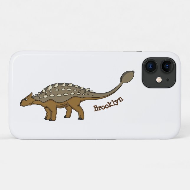 Coques Case-Mate iPhone Illustration de dinosaure blindé Ankylosaurus (Dos (Horizontal))