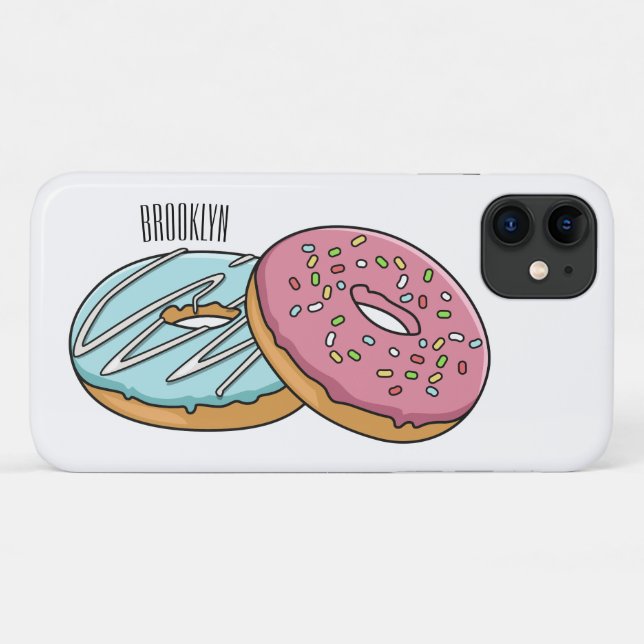 Coques Case-Mate iPhone Illustration de Donut (Dos (Horizontal))