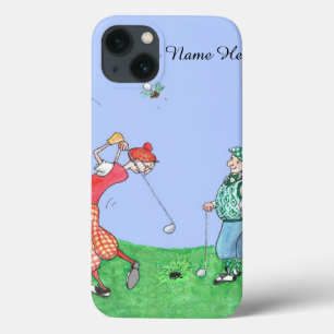 iPhone 13 Case Illustration de drôles de golfeurs