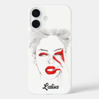 Coque Pour iPhone 16 Illustration de fille Lilly customisée