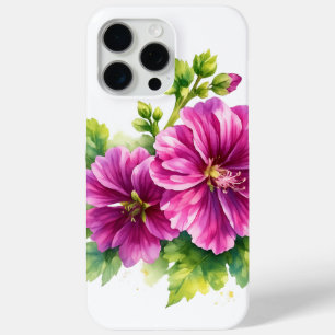 Coque Case-Mate iPhone Illustration de fleur aquarelle violette 