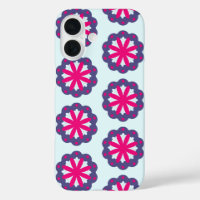 Illustration de formes florales violettes et roses