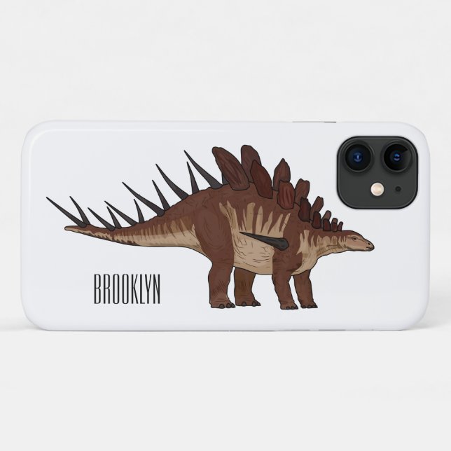 Coques Case-Mate iPhone Illustration de Kentrosaurus (Dos (Horizontal))