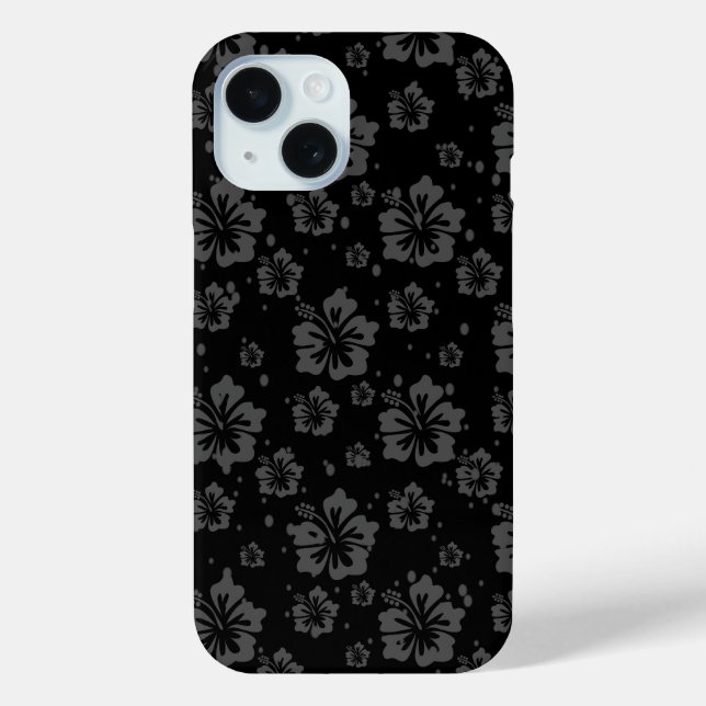 Coques Case-Mate iPhone Illustration de la fleur noire sur l'Arrière - pla (Verso)