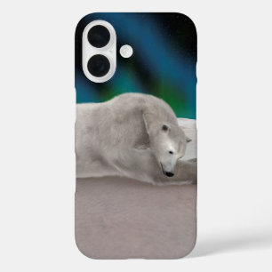 Coque Pour iPhone 16 Illustration de la nature arctique de l'ours polai