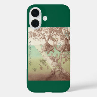 Coque Pour iPhone 16 Illustration de la nature de l'Imaginaire des îles