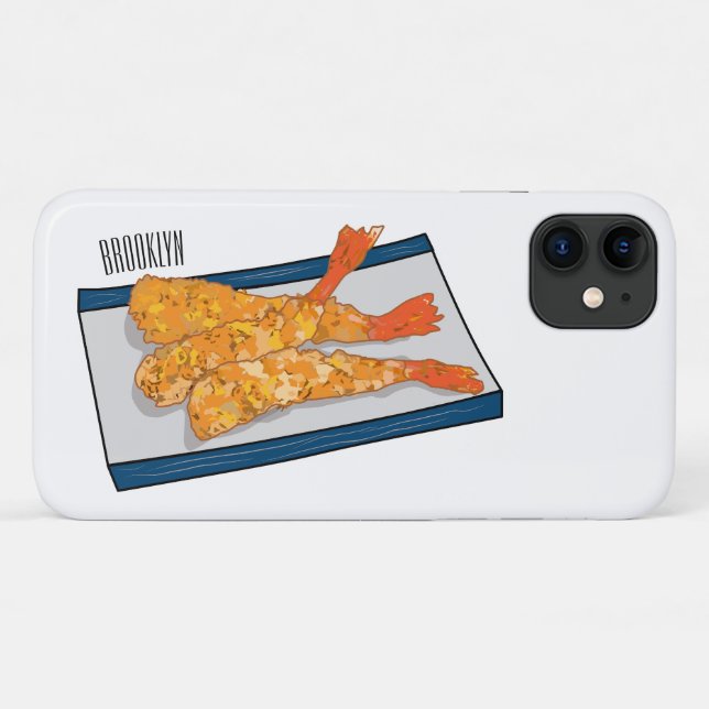 Coques Case-Mate iPhone Illustration de la tempura crevette (Dos (Horizontal))