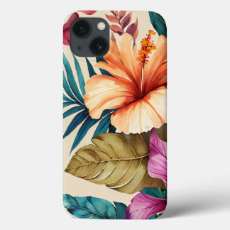 Case-Mate iPhone Case Illustration de l'aquarelle feuille d'Hibiscus Coq