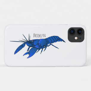 Case-Mate iPhone Case Illustration de l'écrevisse marron bleu