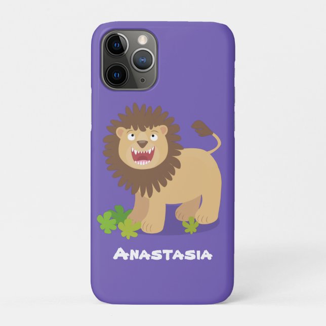 Coques Case-Mate iPhone Illustration de l'effervescence de lions heureux (Dos)