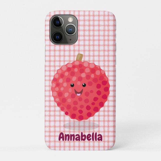 Coques Case-Mate iPhone Illustration de litchee rose mignon (Dos)