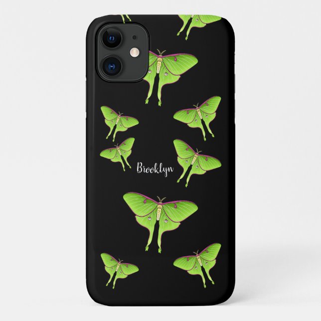 Coques Case-Mate iPhone Illustration de Luna Moth (Dos)
