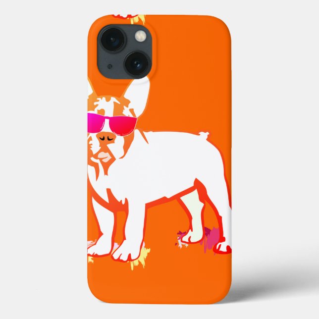 Coques Case-Mate iPhone Illustration de lunettes de soleil pour chien Fren (Verso)