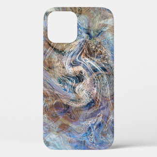 Case-Mate iPhone Case Illustration de marbrage gris bleu