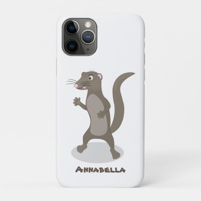 Coques Case-Mate iPhone Illustration de mignonne mangouste (Dos)