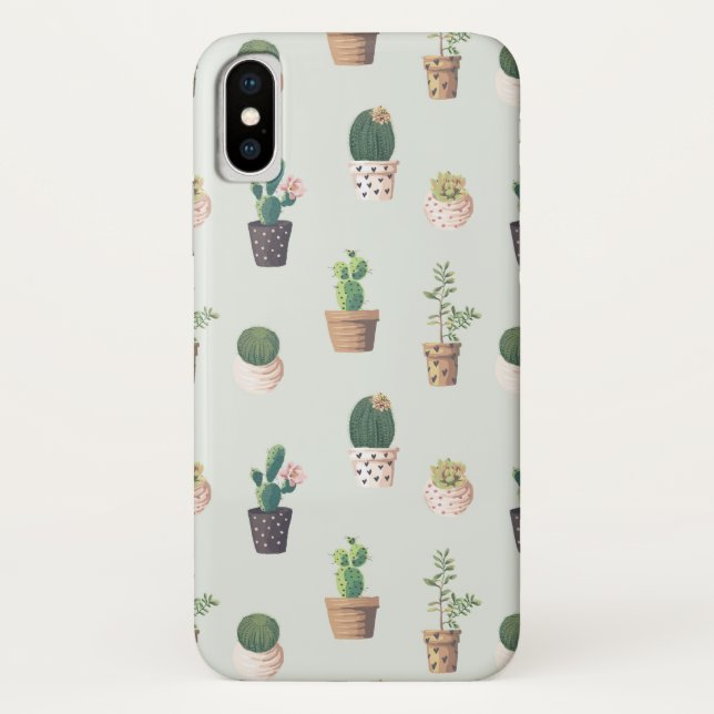 Coques Case-Mate iPhone Illustration de mignonne Motif Plante Cactus (Dos)