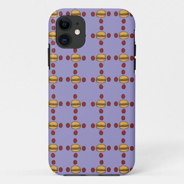 Coques Case-Mate iPhone Illustration de motifs de hamburger  (Dos)