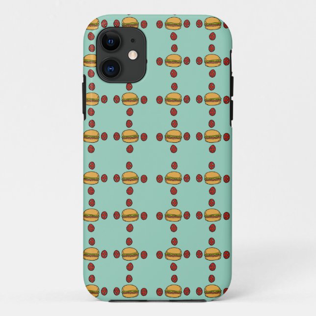Coques Case-Mate iPhone Illustration de motifs de hamburger  (Dos)