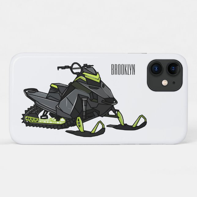Coques Case-Mate iPhone Illustration de motoneige (Dos (Horizontal))