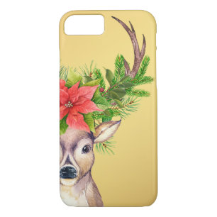 Coque Case-Mate iPhone Illustration de Noël Deer Woodland