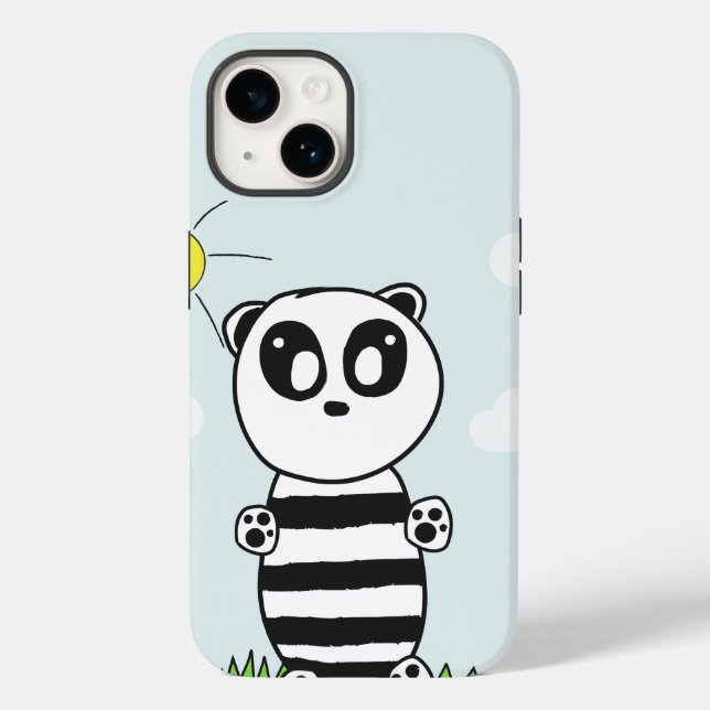 Coques Case-Mate iPhone Illustration de Panda Mignon (Verso)