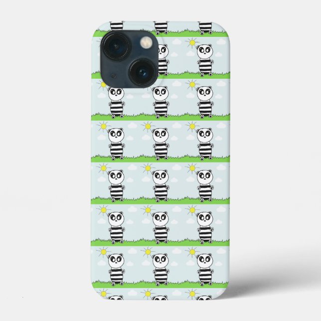 Coques Case-Mate iPhone Illustration de Panda Mignon (Verso)