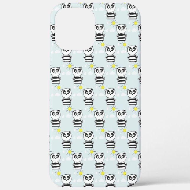 Coques Case-Mate iPhone Illustration de Panda Mignon (Verso)