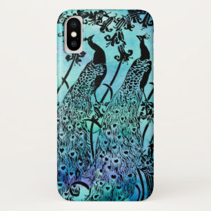 Coque Case-Mate iPhone Illustration de paon Art nouveau vintage Antique