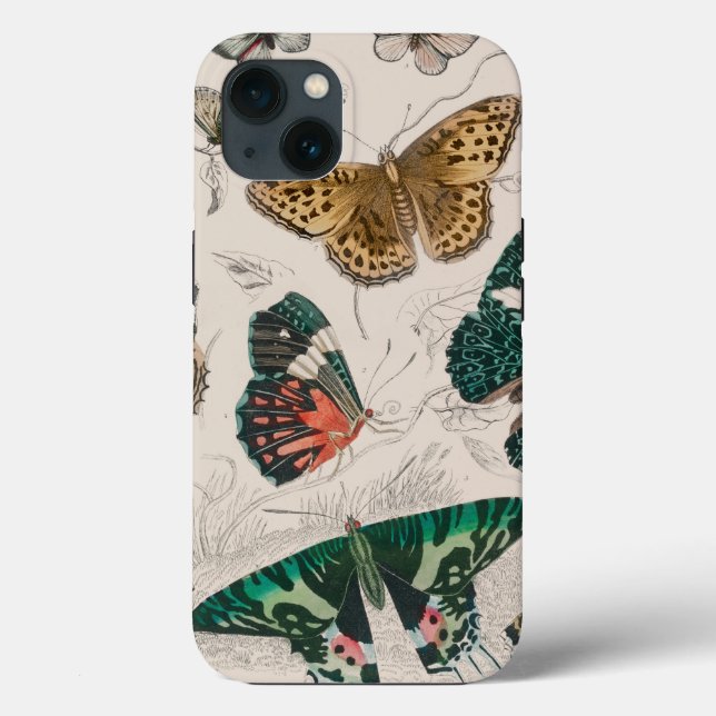 Coques Case-Mate iPhone Illustration de papillon antique : 1820 Orfèvre (Verso)