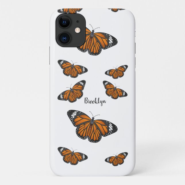 Coques Case-Mate iPhone Illustration de papillon monarque (Dos)