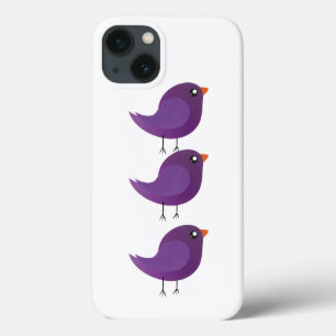 Case-Mate iPhone Case Illustration de petit oiseau violet mignon