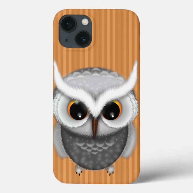 Coques Case-Mate iPhone Illustration de petite chouette grincheuse (Verso)