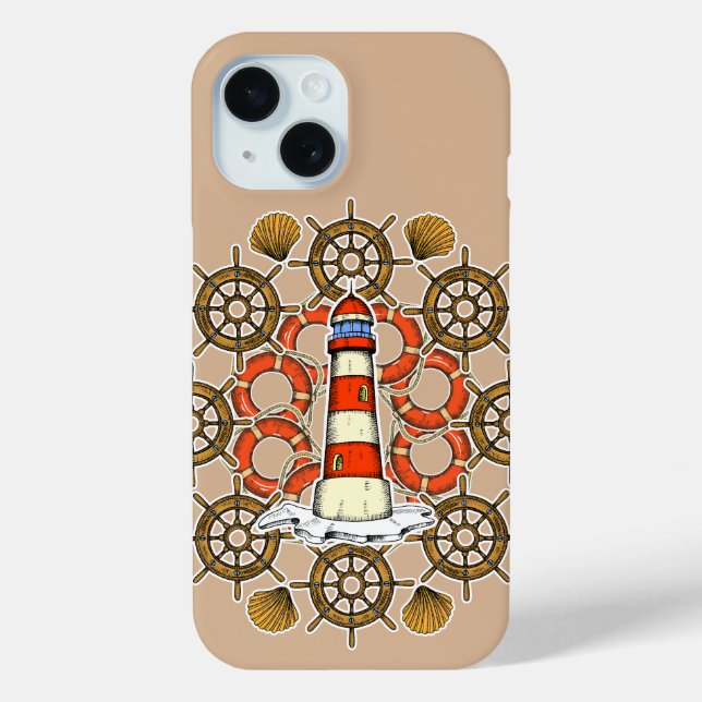 Coques Case-Mate iPhone Illustration de phare côtier (Verso)