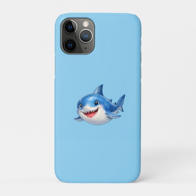 Coques Case-Mate iPhone Illustration de requin mignon aux grands yeux Anim (Dos)