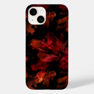 Coque Case-Mate iPhone Illustration de salon sombre à motif floral fleuri