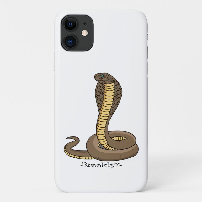 Coques Case-Mate iPhone Illustration de serpent à cobra Brown (Dos)
