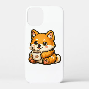 Case-Mate iPhone Case Illustration de Shiba Inu mignon avec du café – Ch