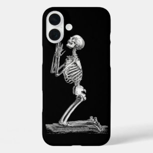 Coques iPhone 16 Plus Illustration de squelette anatomique noir