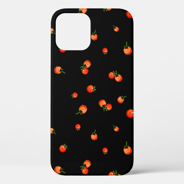 Coques Case-Mate iPhone Illustration de tomates cerises. Aquarelle transpa (Verso)