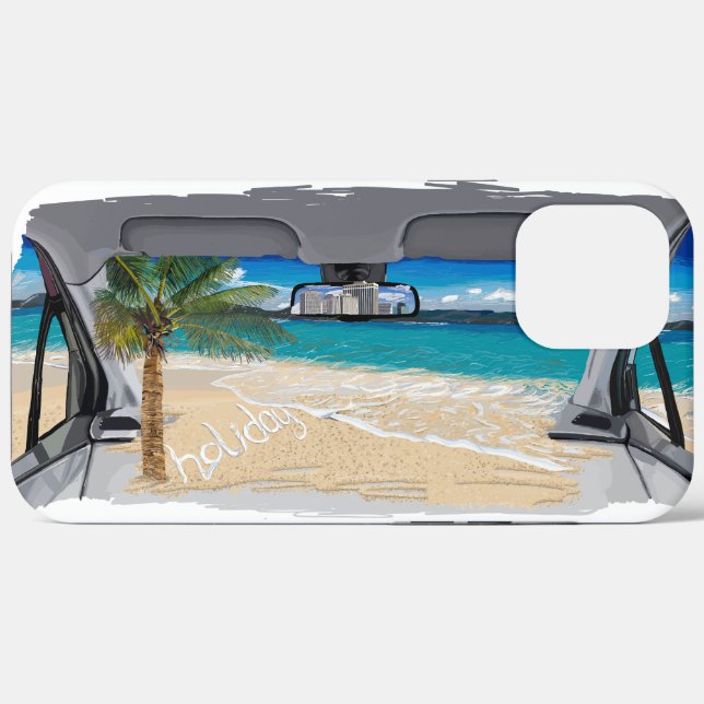 Coques Case-Mate iPhone illustration de vacances (Verso (horizontal))