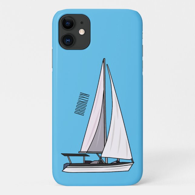 Coques Case-Mate iPhone Illustration de voilier (Dos)