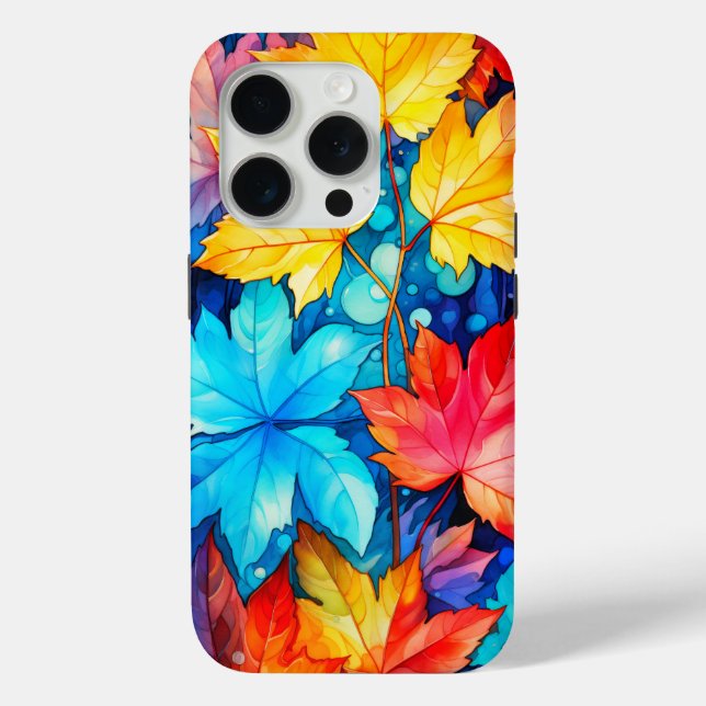 Coques Case-Mate iPhone Illustration des feuilles d'automne de l'artiste v (Verso)