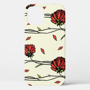 Case-Mate iPhone Case Illustration des fleurs rouges vintages