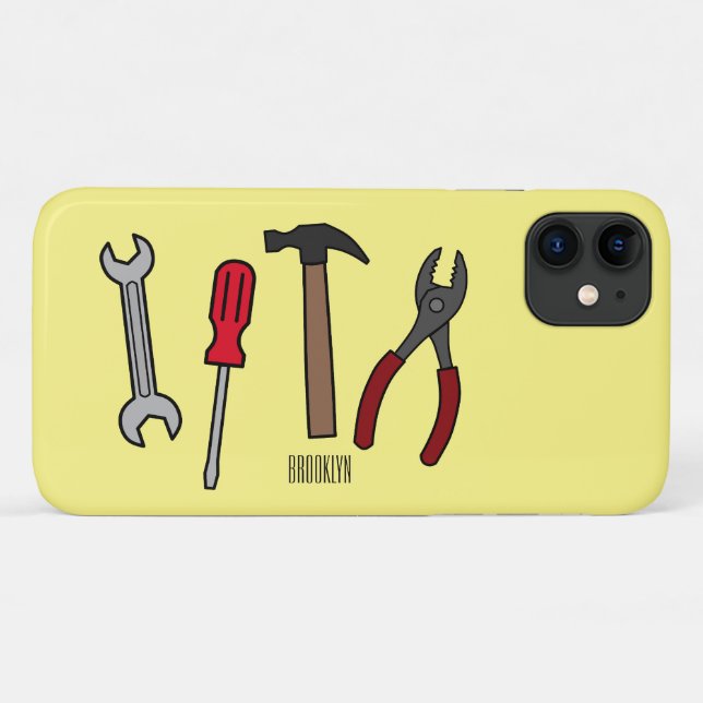 Coques Case-Mate iPhone Illustration des outils de menuiserie (Dos (Horizontal))