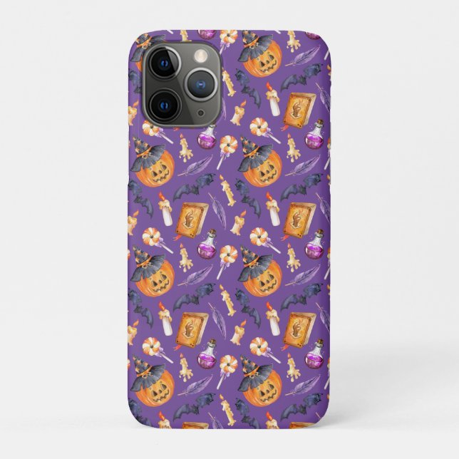 Coques Case-Mate iPhone Illustration d'Halloween mignonne avec citrouille  (Dos)