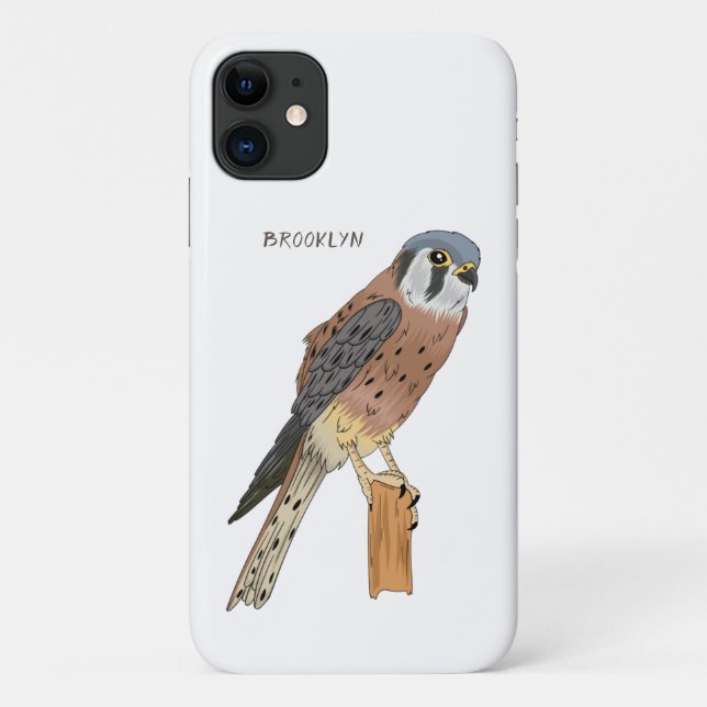 Coques Case-Mate iPhone Illustration d'oiseau américain Kestrel (Dos)