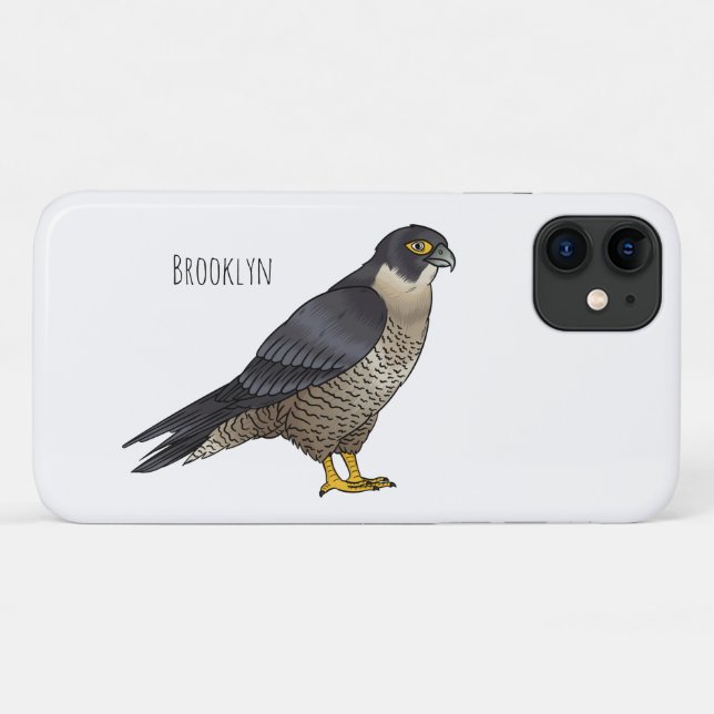 Coques Case-Mate iPhone Illustration d'oiseau de faucon pèlerin (Dos (Horizontal))