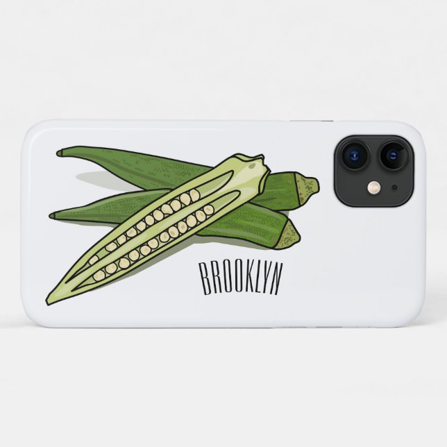 Coques Case-Mate iPhone Illustration d'Okra (Dos (Horizontal))